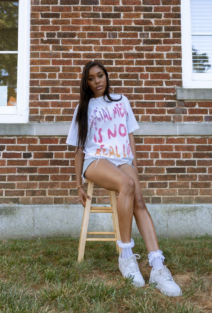 Social Media Is Not Real Life Tee