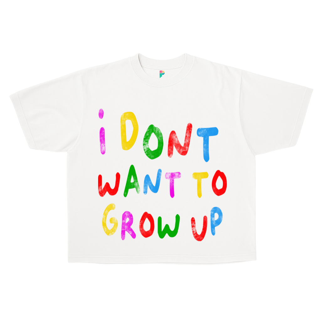 I Dont Want To Grow Up Boxy Cropped Tee