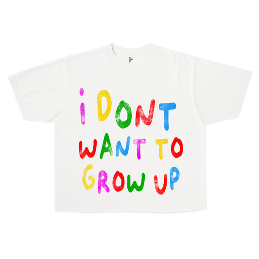 I Dont Want To Grow Up Boxy Cropped Tee